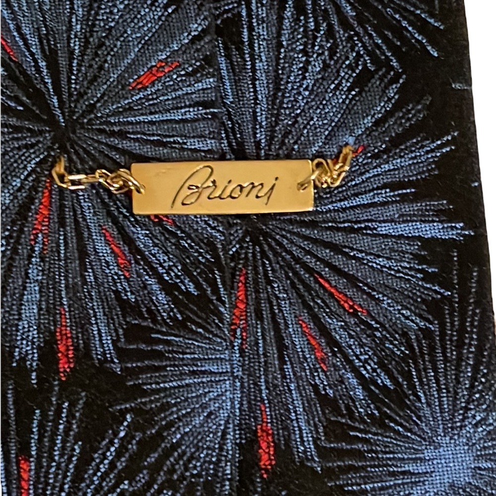 BRIONI Men’s tie 100% silk tie from Italy - Picture 7 of 10